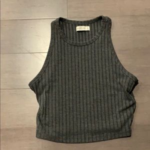 Abercrombie & Fitch gray crop top